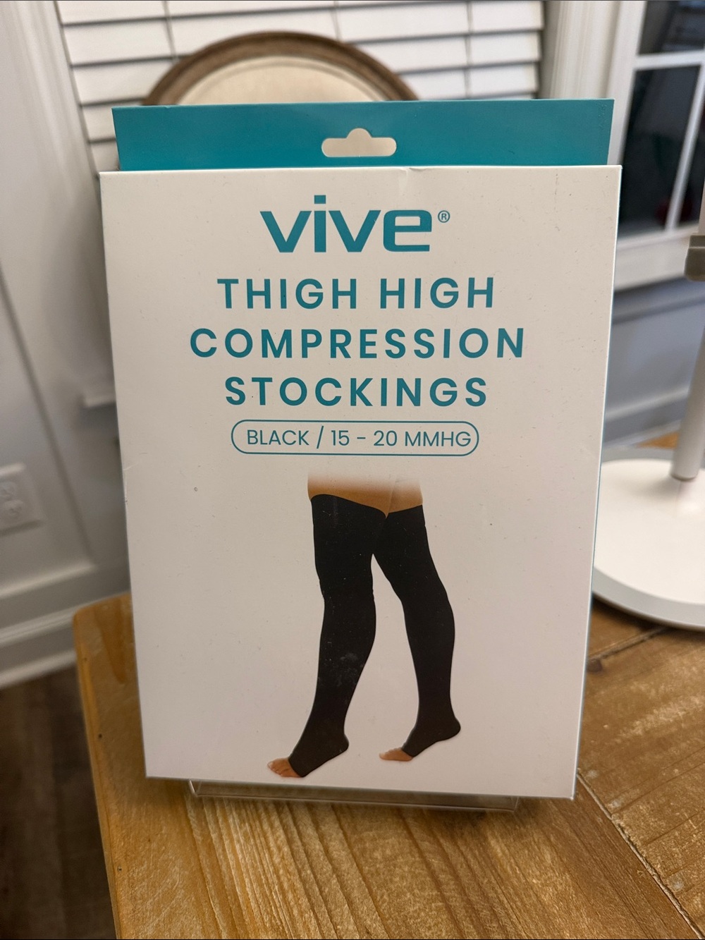 Vive Thigh High Compression Stockings - Black